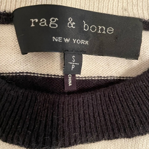 Rag and Bone Striped Cashmere Sweater - Picture 2 of 4